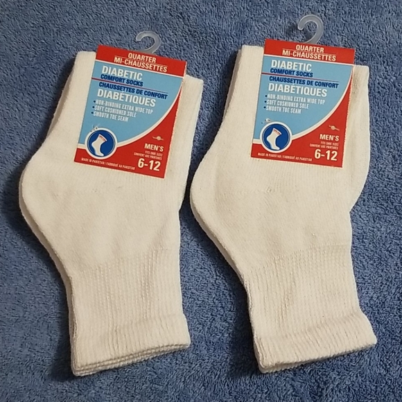 NEW 4 Pair Men's Diabetic Comfort Quarter Socks - Picture 12 of 16